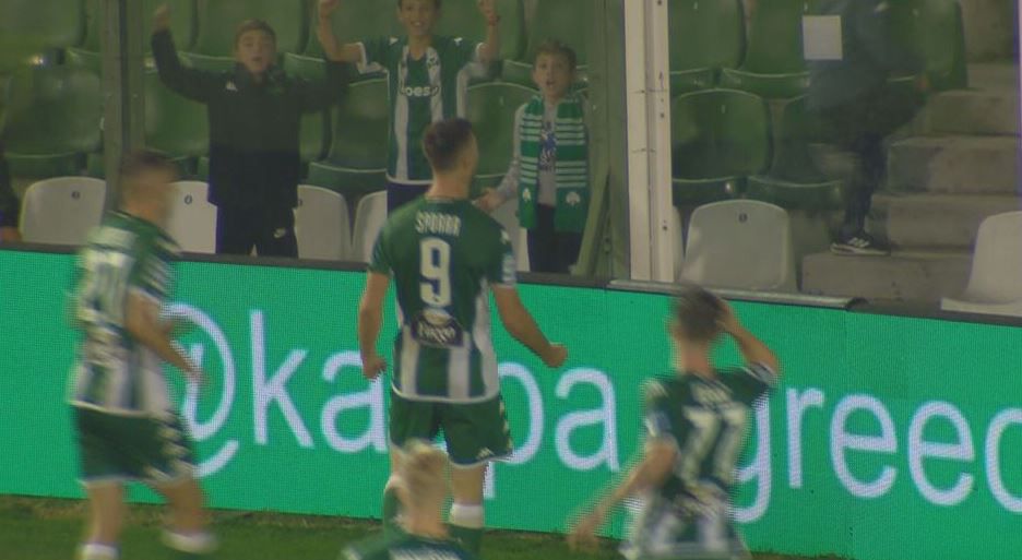 Το γκολ του Σπόραρ στις καθυστερήσεις του ημιχρόνου με τον Βόλο (vid)