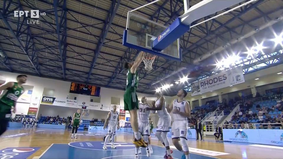 Κολοσσός – Παναθηναϊκός: Το 0-9 των Πρασίνων στο τέλος του ημιχρόνου