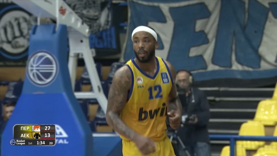 Περιστέρι – ΑΕΚ: Πήρε… φωτιά στην πρώτη περίοδο ο Ντένμον! (vid)