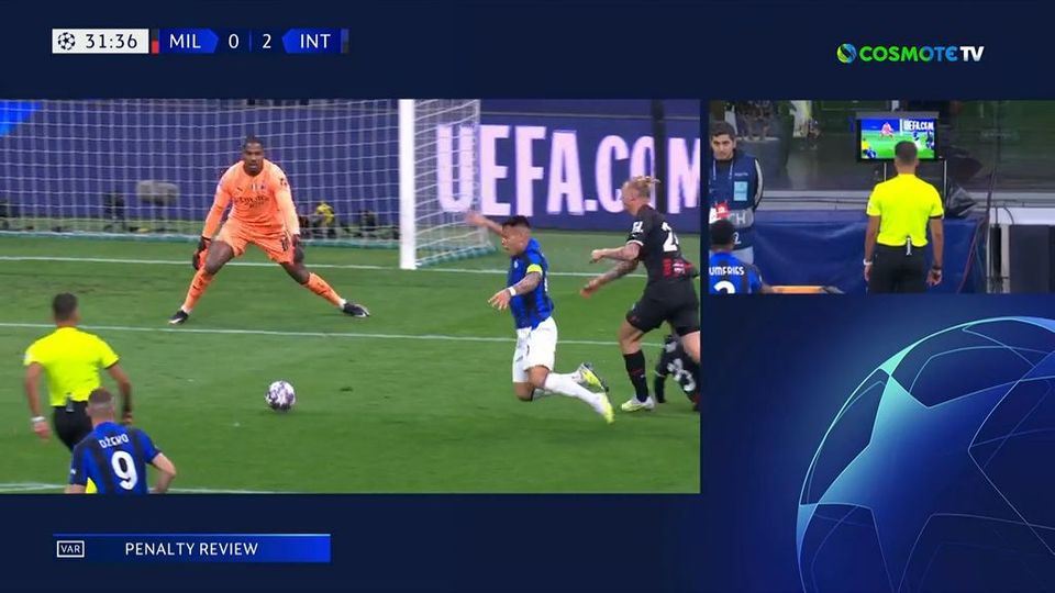 Champions League Μίλαν – Ίντερ: Ακυρώθηκε με το VAR πέναλτι για τους «νερατζούρι» (vid)