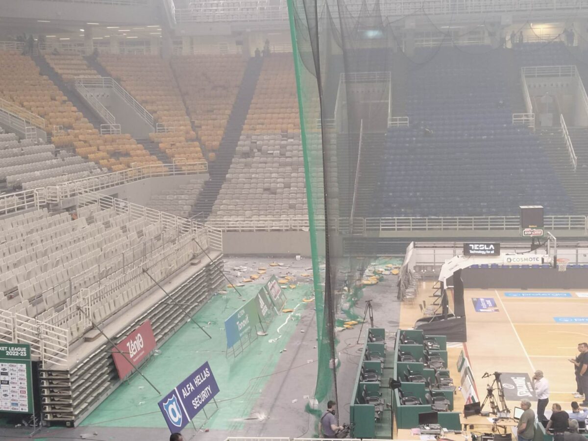 Εικόνες καταστροφής στο ΟΑΚΑ (pics)