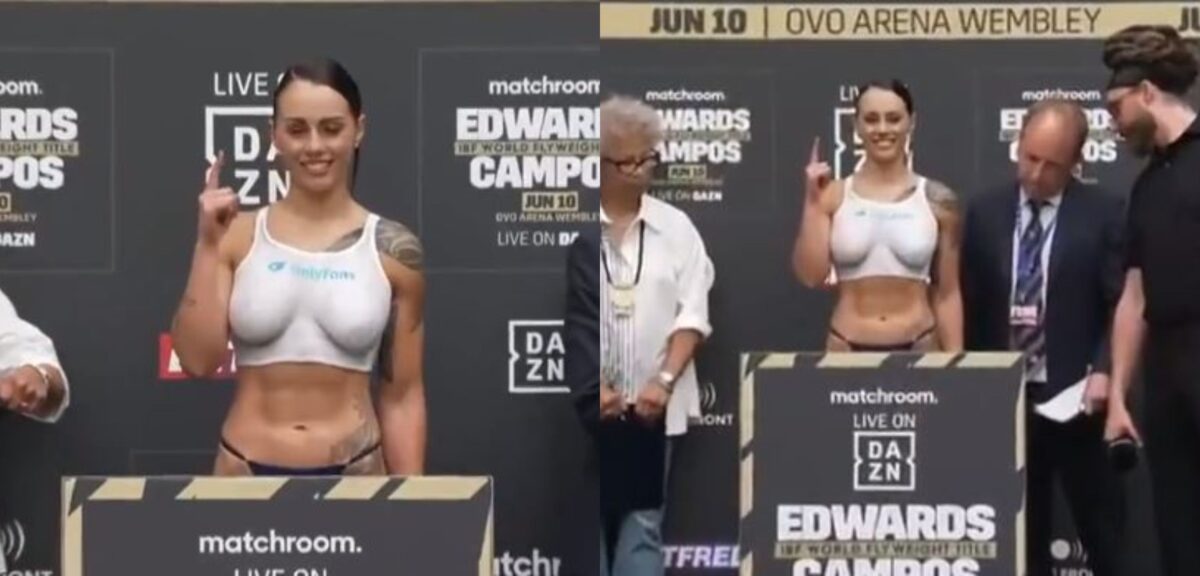 Πυγμάχος… βγήκε απ’ τα ρούχα της: Ζυγίστηκε με body paint διαφημίζοντας το Only Fans (vid)