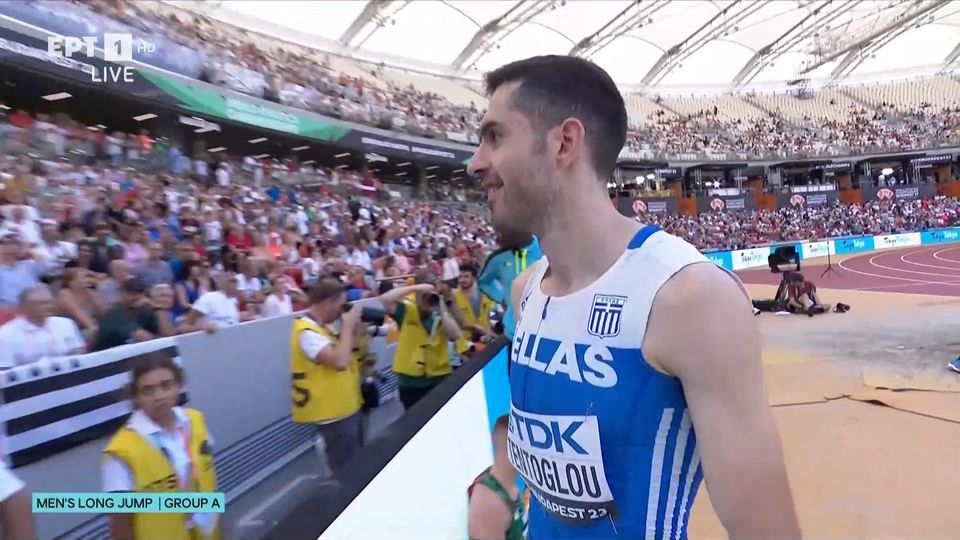 Στα 7,95μ. η δεύτερη προσπάθεια του Τεντόγλου – Δεν πέρασε το όριο που εξασφαλίζει την πρόκριση στον τελικό (vid)