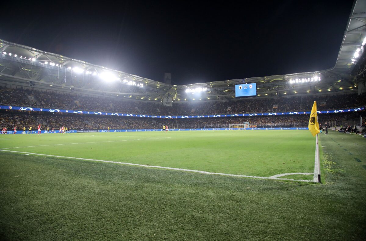 Η εικόνα του αγωνιστικού χώρου της Opap Arena, δεν έχει σχέση με την πραγματική του κατάσταση
