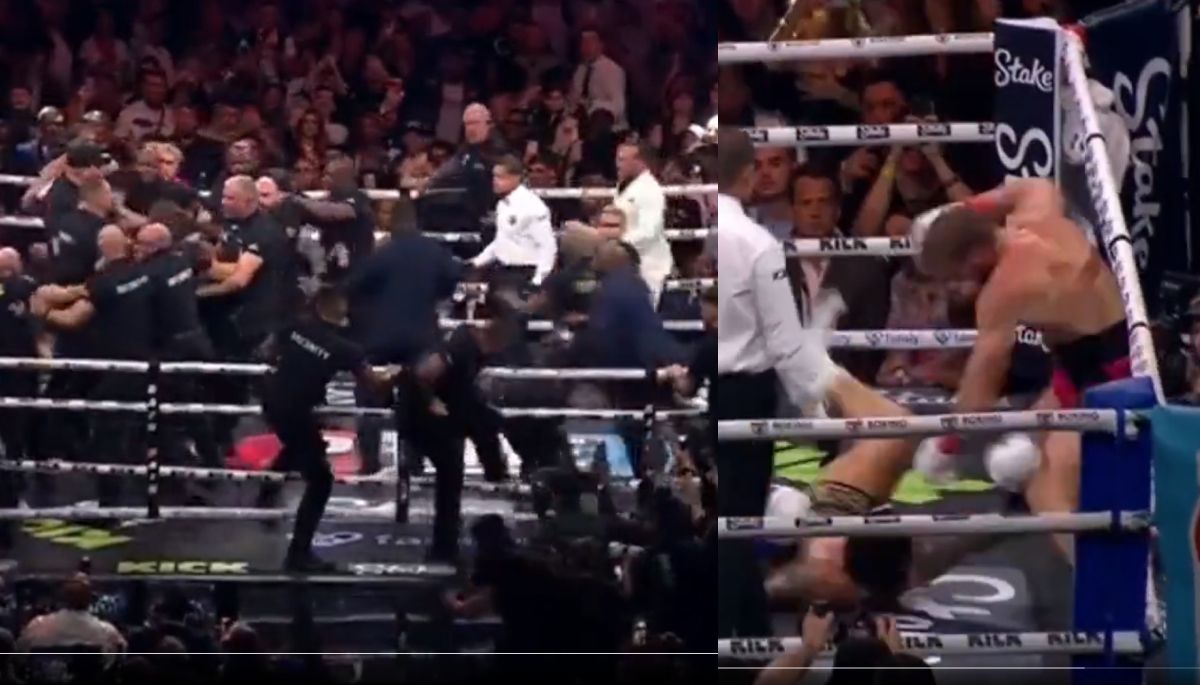 Χαμός σε αγώνα πυγμαχίας – Δεκάδες σεκιούριτι στο ρινγκ για να χωρίσουν τους δύο αθλητές (vid)