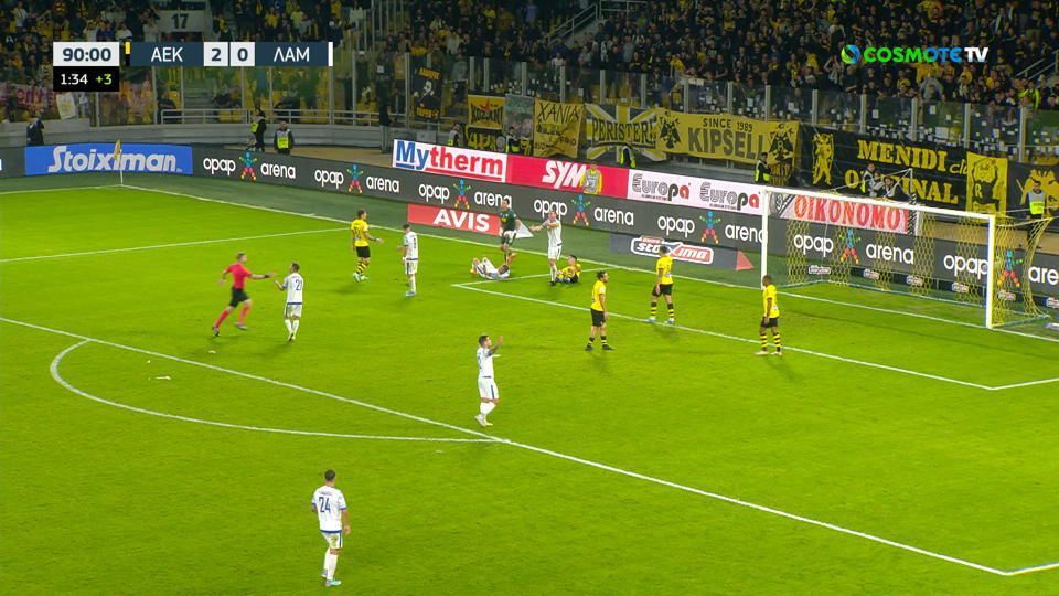 Το εύστοχο πέναλτι του Μάνταλου για το 3-0 της ΑΕΚ κόντρα στη Λαμία (vid)