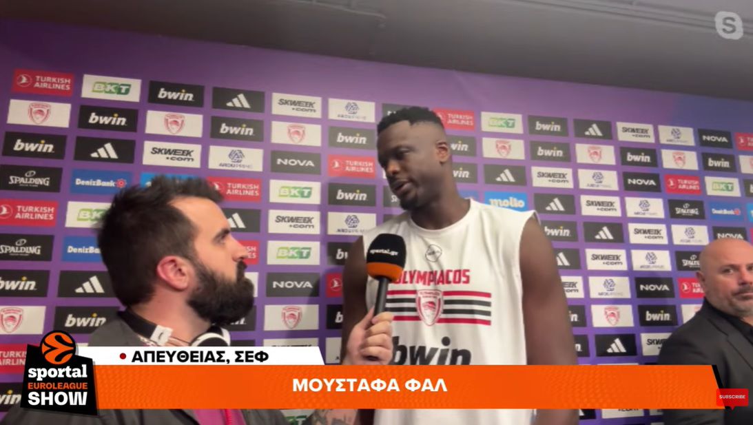 Ο Μουστάφα Φαλ στο Sportal Euroleague Show: «Πρέπει να έχουμε μεγαλύτερη συνέπεια» (vid)