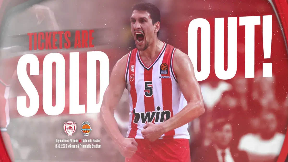 Sold out το Ολυμπιακός – Βαλένθια
