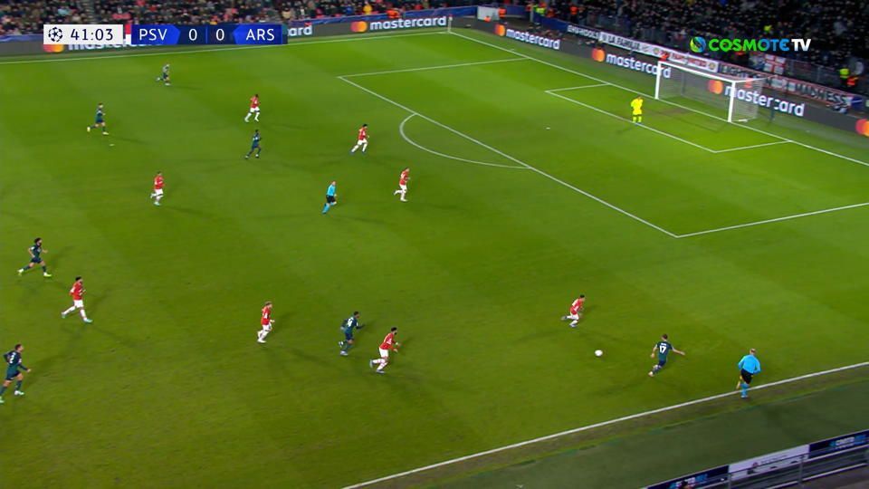 Αϊντχόφεν-Άρσεναλ: Άνοιξε το σκορ για την Άρσεναλ ο Ενκέτια