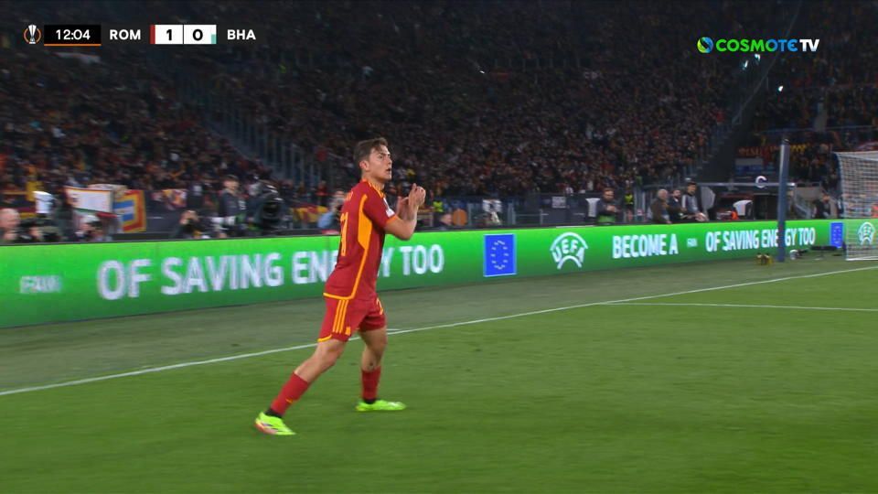 Όμορφο τελείωμα του Ντιμπάλα για το 1-0 της Ρόμα