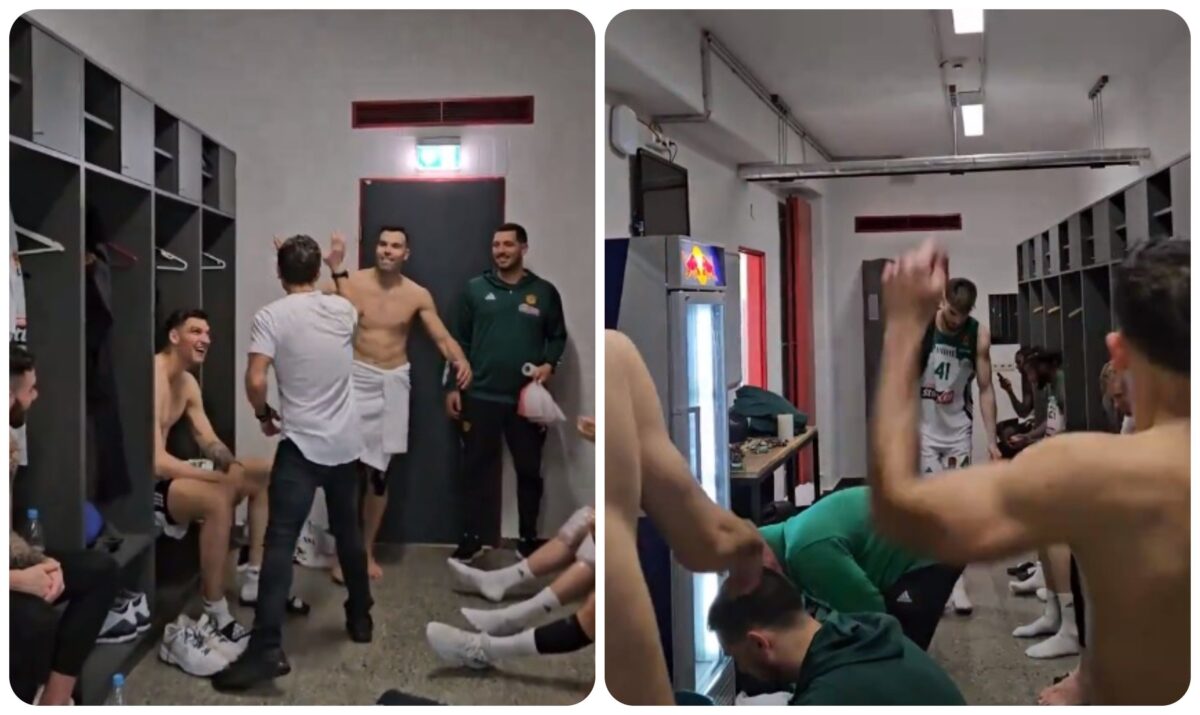 H επική υποδοχή του Σλούκα σε Γιαννακόπουλο και Χουάντσο στα αποδυτήρια (vids)