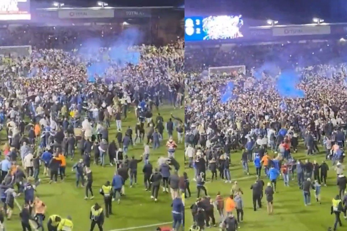 Οι οπαδοί της Πόρτσμουθ κατέστρεψαν το χορτάρι πετώντας… τέφρα κατά τη διάρκεια των πανηγυρισμών για την άνοδο