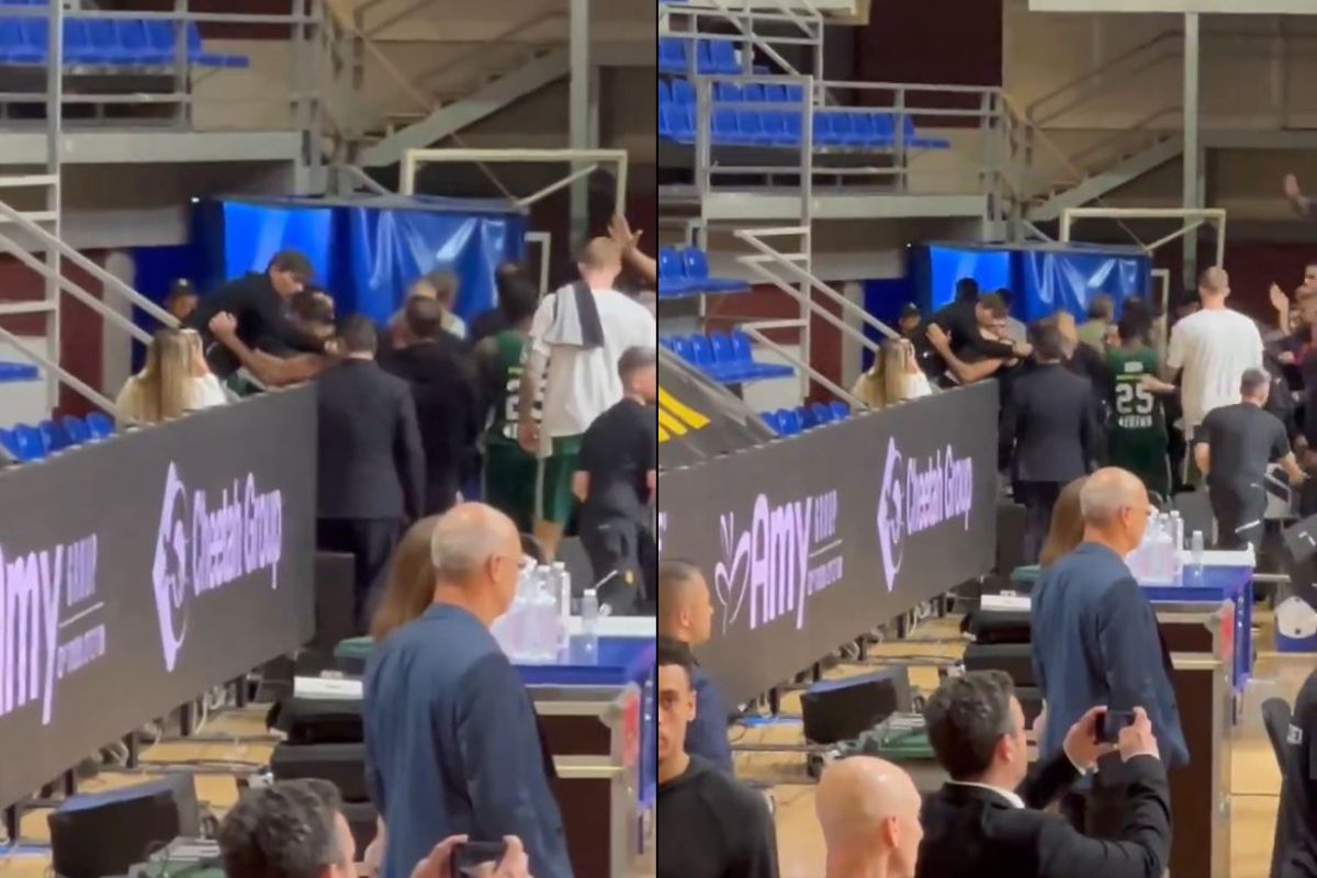 Η αγκαλιά Γιαννακόπουλου – Σλούκα μετά το τέλος του αγώνα με τη Μακάμπι (vid)