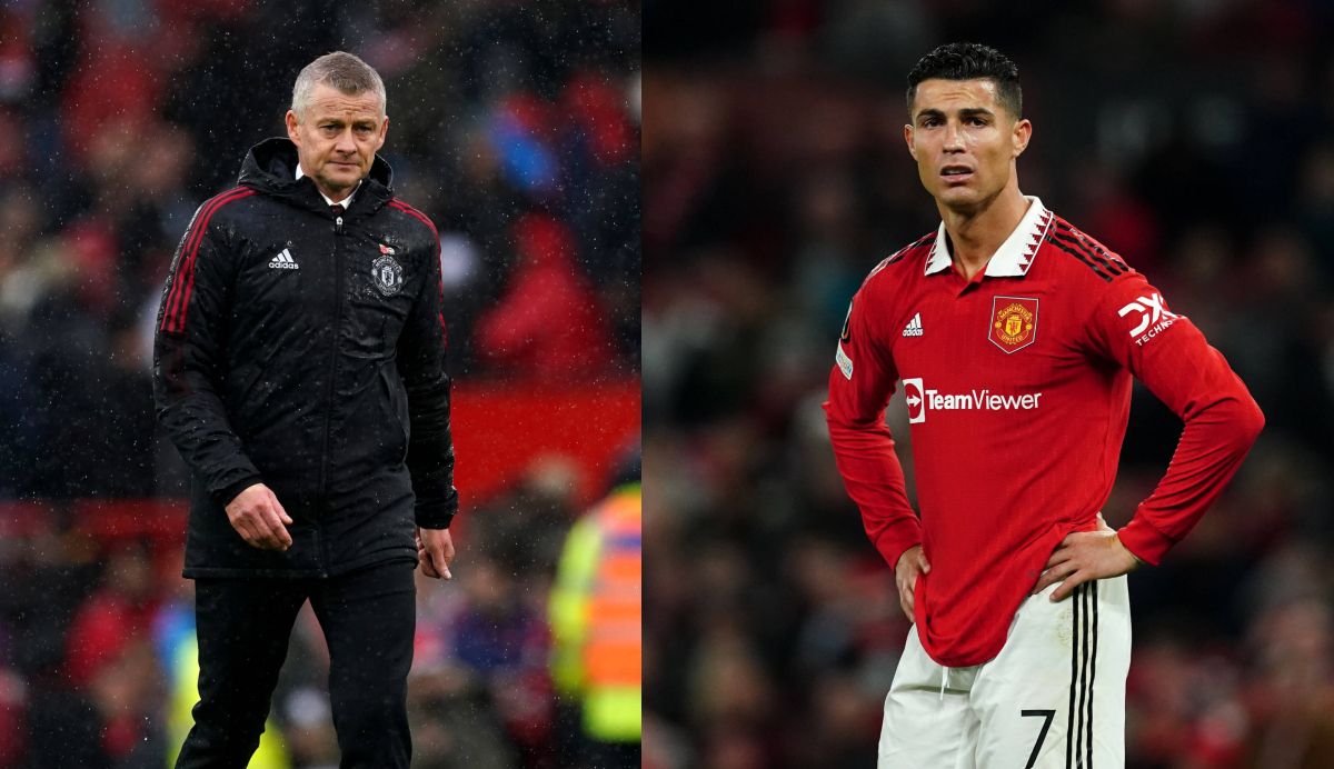 O Όλε Σόλσκιερ ως προπονητής και ο Κριστιάνο Ρονάλντο ως παίκτης της Μάντσεστερ Γιουνάιτεντ