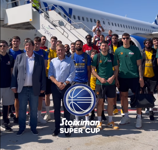 Τα πλάνα από την προσγείωση των ομάδων του Stoiximan Super Cup στη Ρόδο (vids)