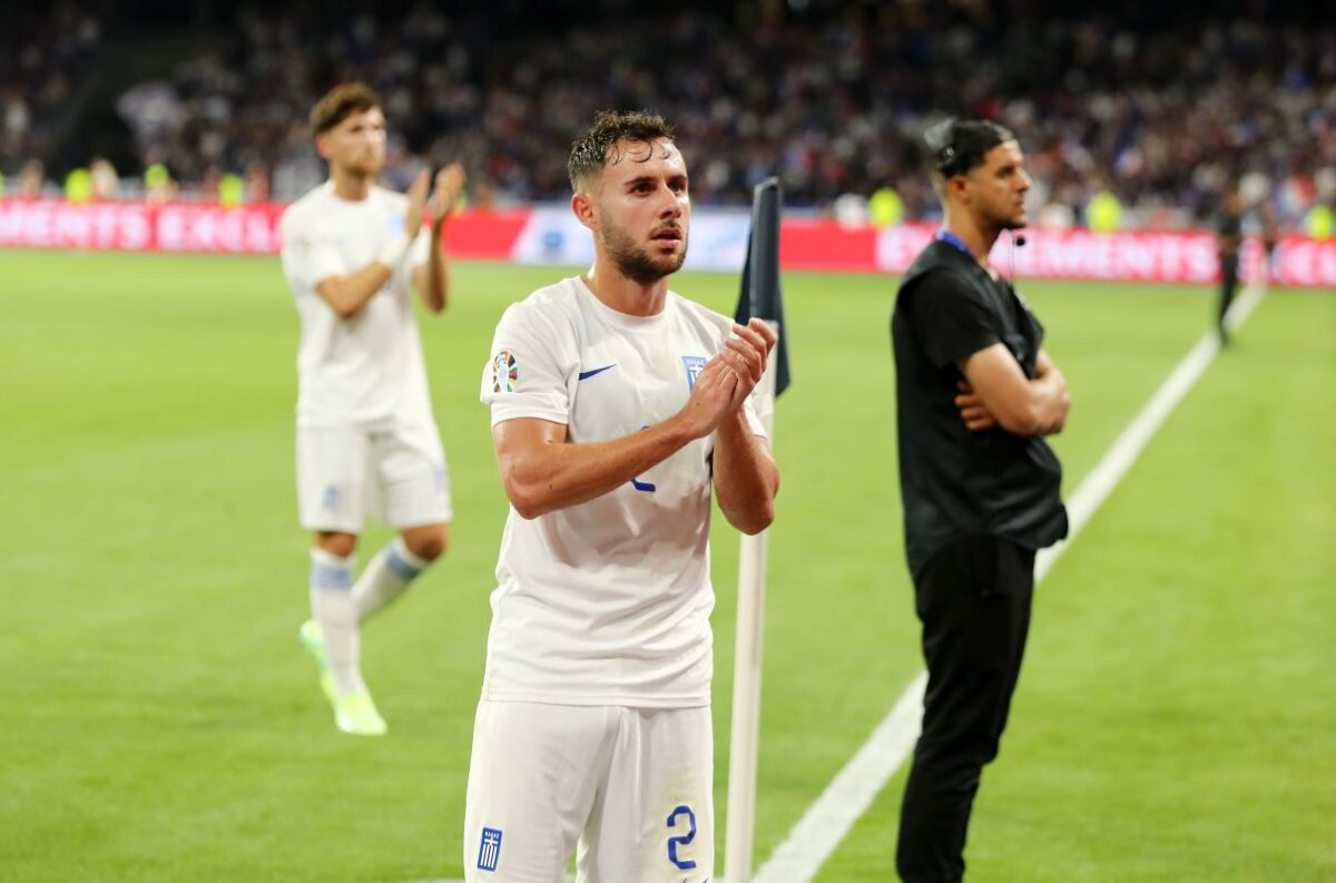 O Τζορτζ Μπάλντοκ στον αγώνα Γαλλία - Ελλάδα