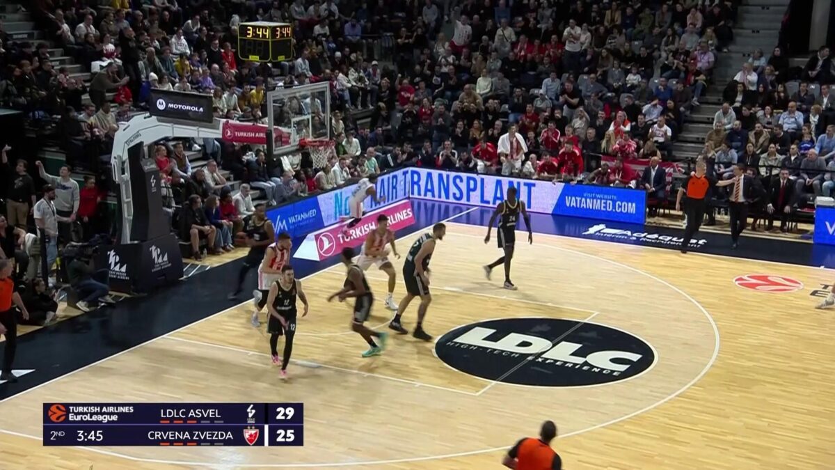 Βιλερμπάν – Ερυθρός Αστέρας 77-74: Οι 14 πόντοι του Κάνααν στην αναμέτρηση