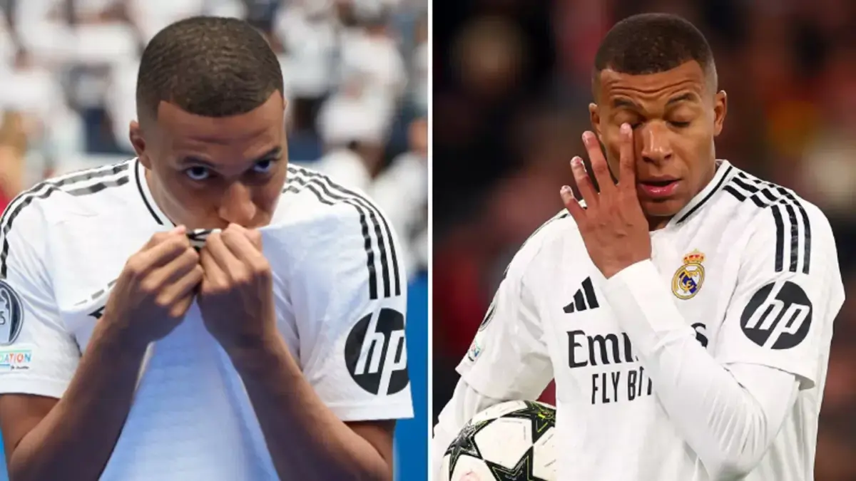 Ο Κιλιάν Εμπαπέ με τη φανέλα της Ρεάλ Μαδρίτης