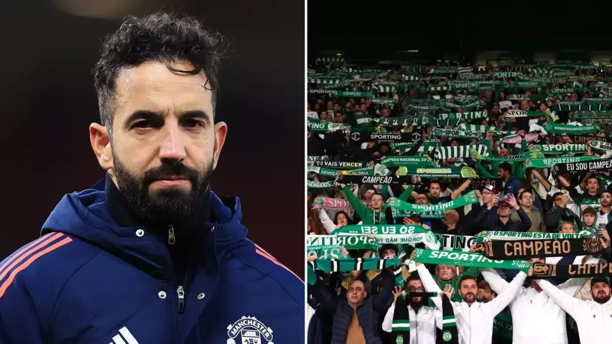 Ο Ρούμπεν Αμορίμ και οπαδοί της Σπόρτινγκ