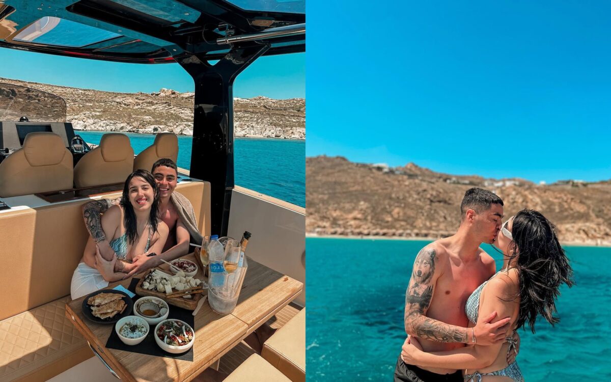 Ο Αλμιρόν και η σύντροφός του στην Ελλάδα