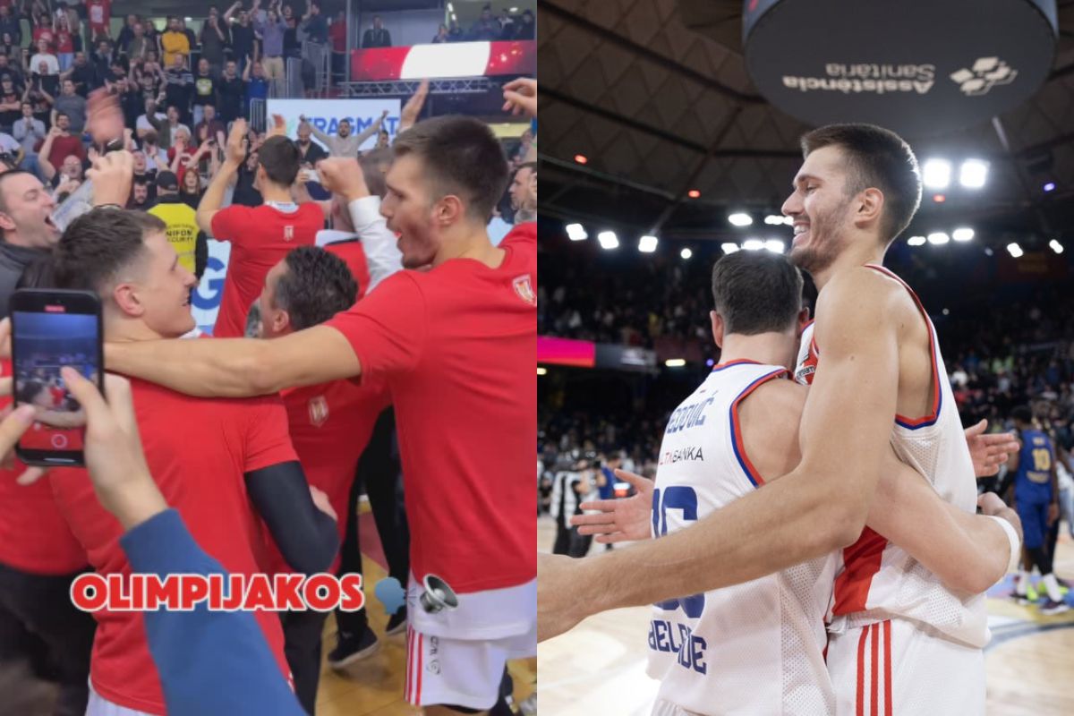 Ο Πετρούσεφ πανηγύρισε με σύνθημα Ολυμπιακού και ο «πράσινος» Νέντοβιτς τα πήρε στο… κρανίο! (vid)