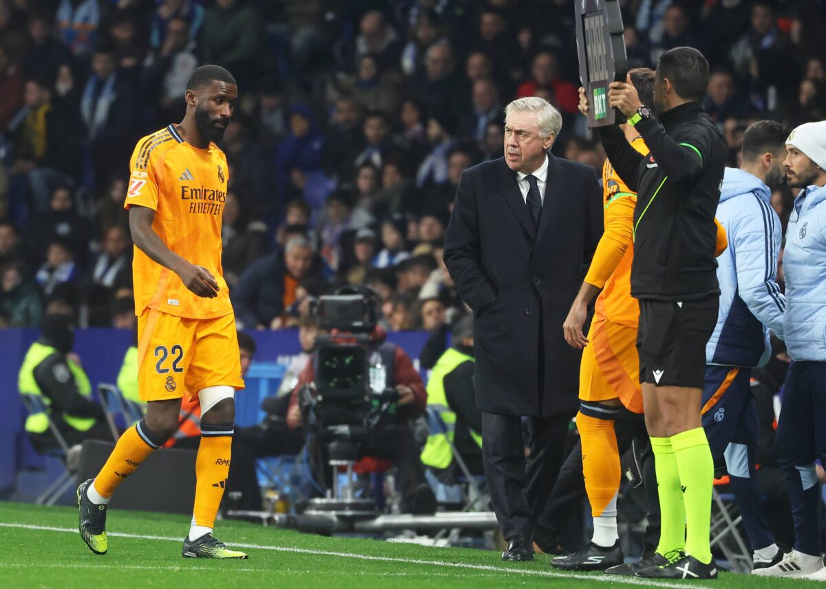 Ο Αντόνιο Ρούντιγκερ και ο Κάρλο Αντσελότι