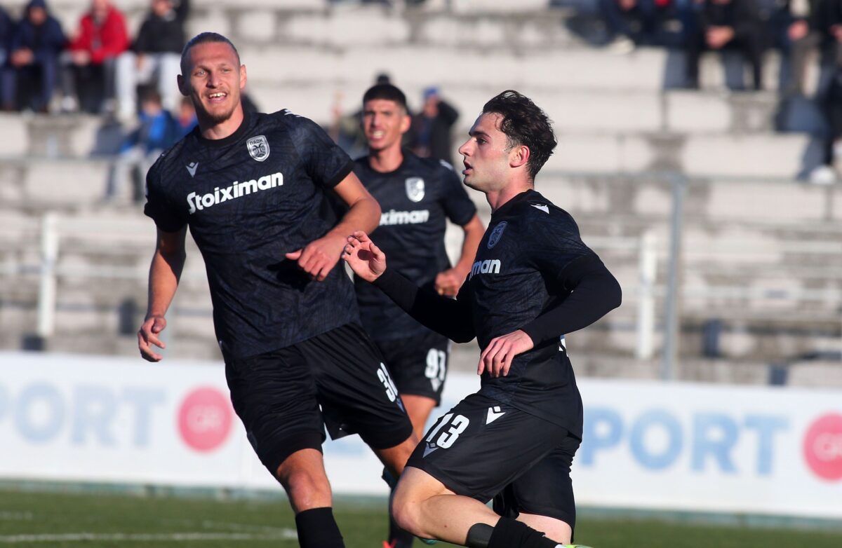 Οι πανηγυρισμοί των παικτών του ΠΑΟΚ Β'