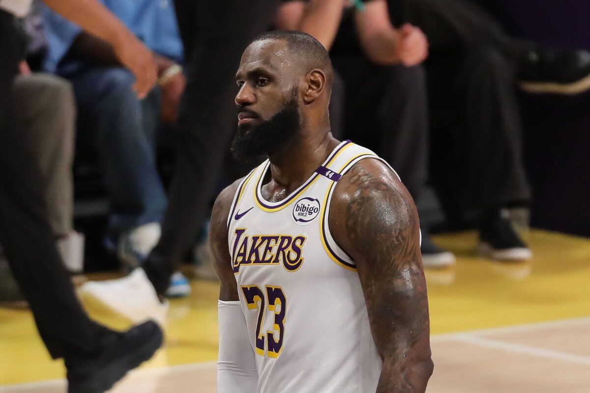 Ο ΛεΜπρόν Τζέιμς σε ένα ματς του NBA