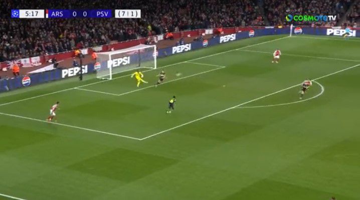 Τα highlights της αναμέτρησης Άρσεναλ – Αϊντχόφεν 2-2