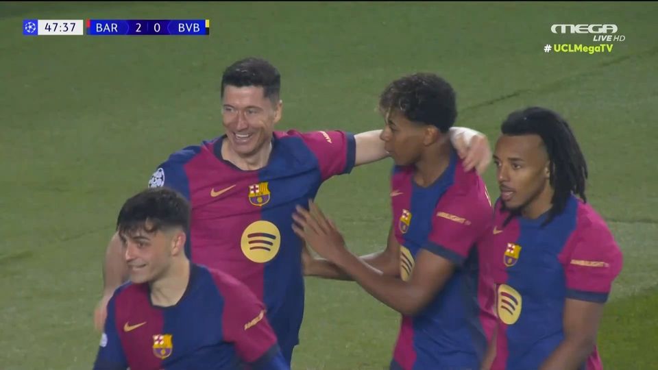 Μπαρτσελόνα – Ντόρτμουντ: Μαγικές συνεργασίες από τους Καταλανούς για το 2-0 του Λεβαντόφσκι