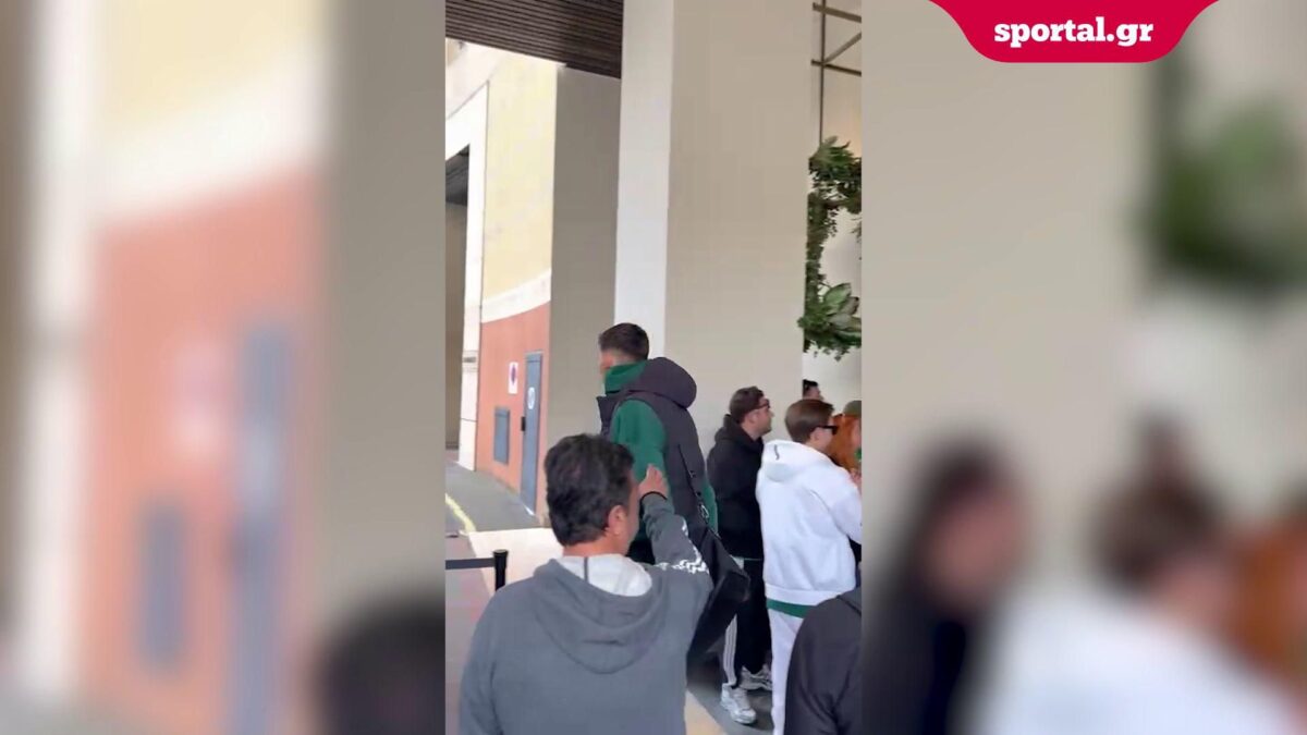Φίλοι του Παναθηναϊκού εμψύχωσαν τους παίκτες κατά την αναχώρηση τους για το Salle Gaston Medecin