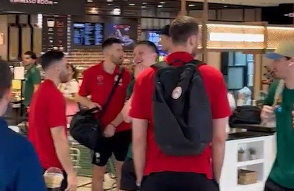 Τα πηγαδάκια των παικτών Παναθηναϊκού – Ολυμπιακού στο αεροδρόμιο, πριν την αναχώρηση για το Άμπου Ντάμπι (vid)