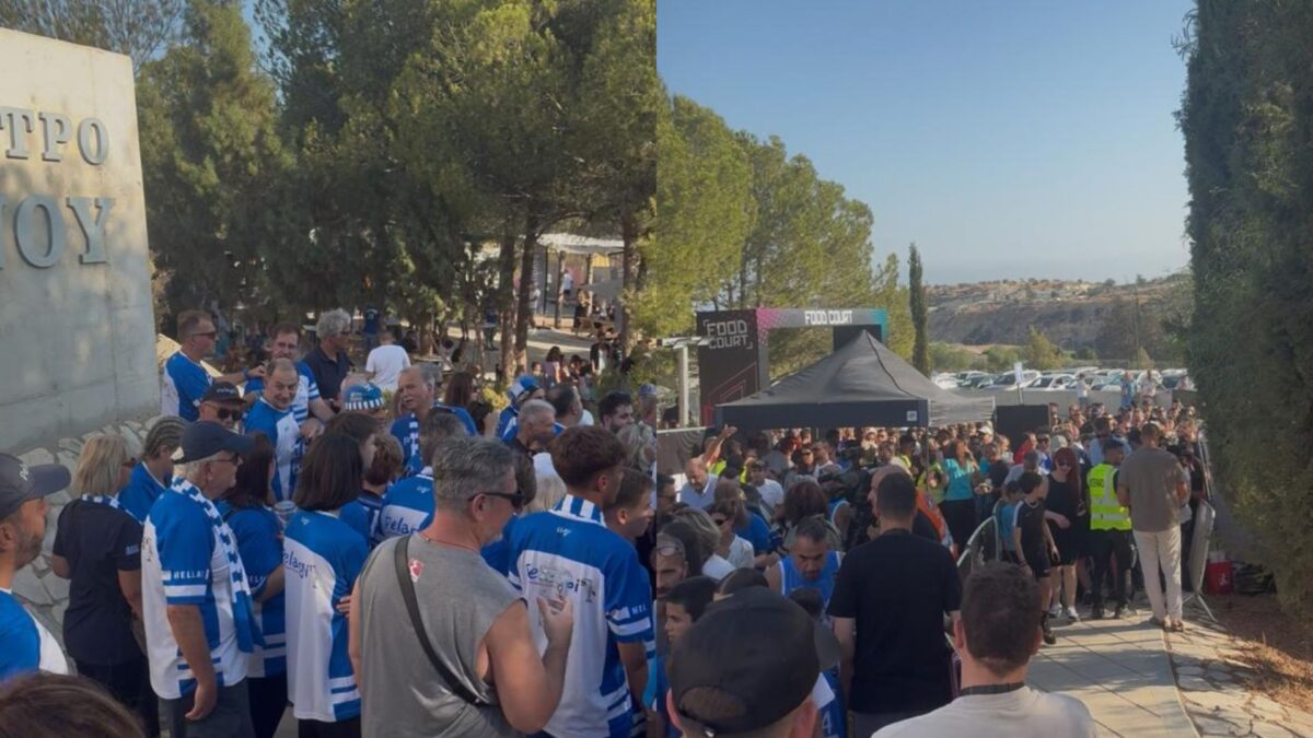 Πλήθος κόσμου έξω από το «Σπ. Κυπριανού» για το Κύπρος – Ελλάδα (vid)