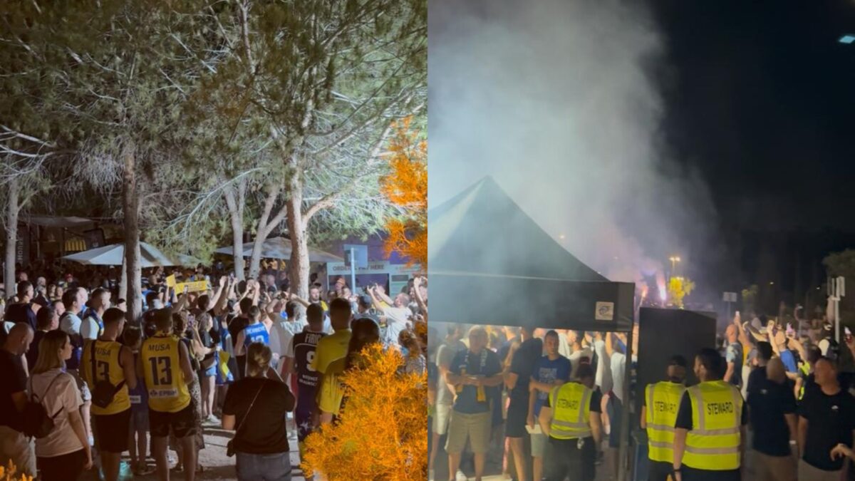 Σόου από τους φίλους της Βοσνίας έξω από το «Σπ. Κυπριανού» (vid)