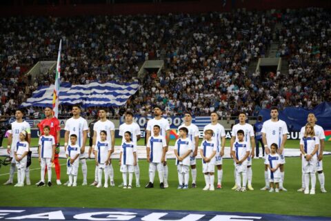 Παίκτες της Εθνικής στο «Καραϊσκάκης»