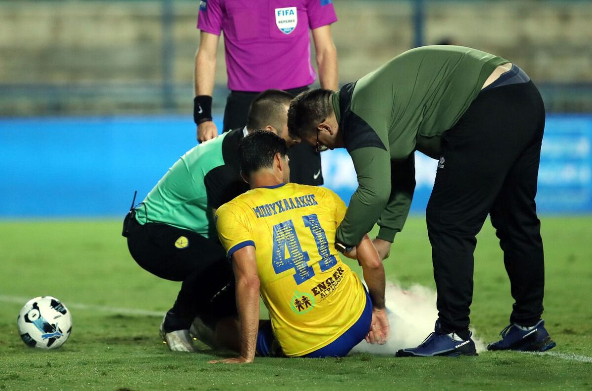 O τραυματίας Μπουχαλάκης