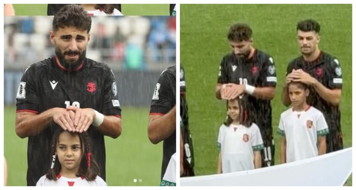 Τρομερή κίνηση των Γεωργιανών: Προστάτευσαν τα παιδιά που συνόδευαν από τη βροχή (pics)