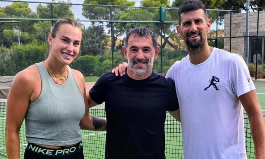 Συνάντηση κορυφής στην Αθήνα – Καραγκούνης, Τζόκοβιτς και Σαμπαλένκα σε ένα «all-star» καρέ