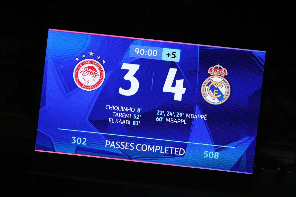 Τα επτά γκολ στην  ήττα του Ολυμπιακού από τη Ρεάλ Μαδρίτης (vid)