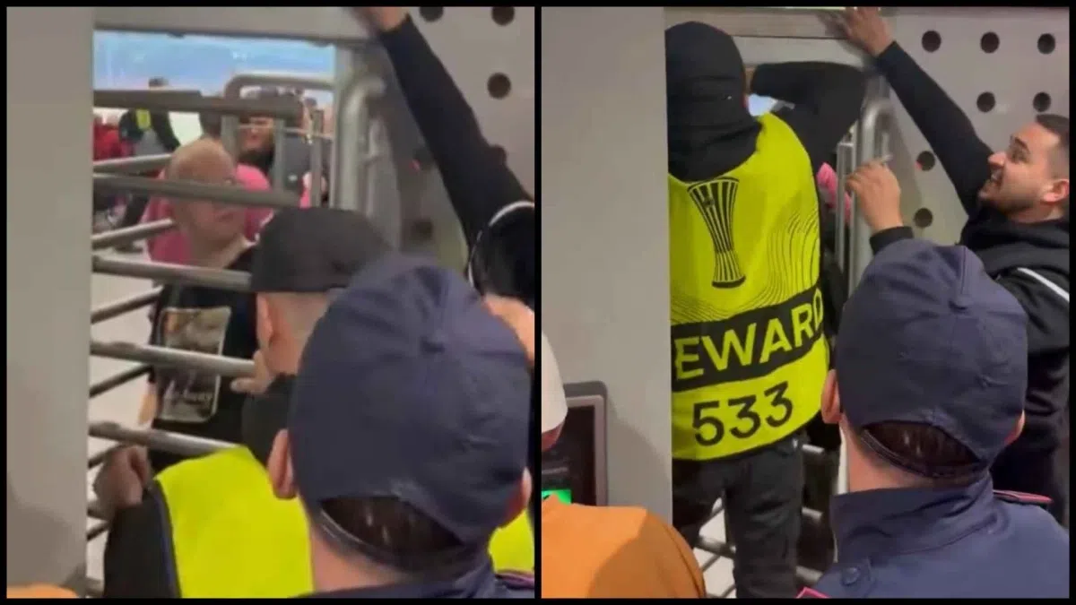 Απίστευτη περιπέτεια για Άγγλο οπαδό: Εγκλωβίστηκε σε τουρνικέ στο γήπεδο της Αλβανίας (vid)