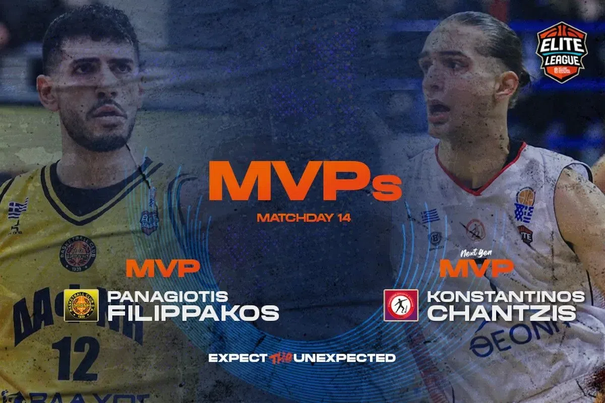 MVP της 14ης αγωνιστικής στην Elite League ο Φιλιππάκος – Kορυφαίος νέος ο Χαντζής