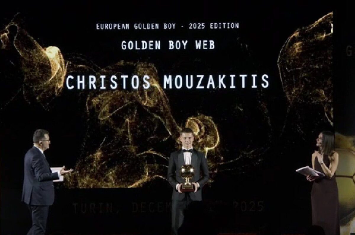 O Χρήστος Μουζακίτης παίρνει το βραβείο Golden Boy