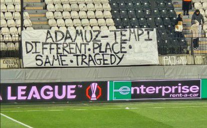 Πανό από τους οπαδούς του ΠΑΟΚ για την τραγωδία στην Ανταμούζ (pic)