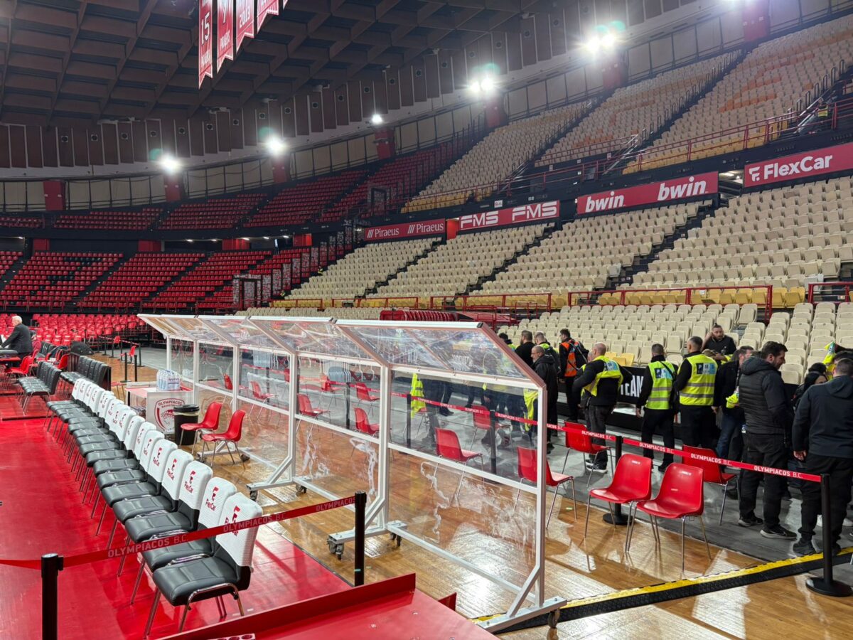 Με προστατευτικό plexiglass ο πάγκος του Παναθηναϊκού στο ΣΕΦ