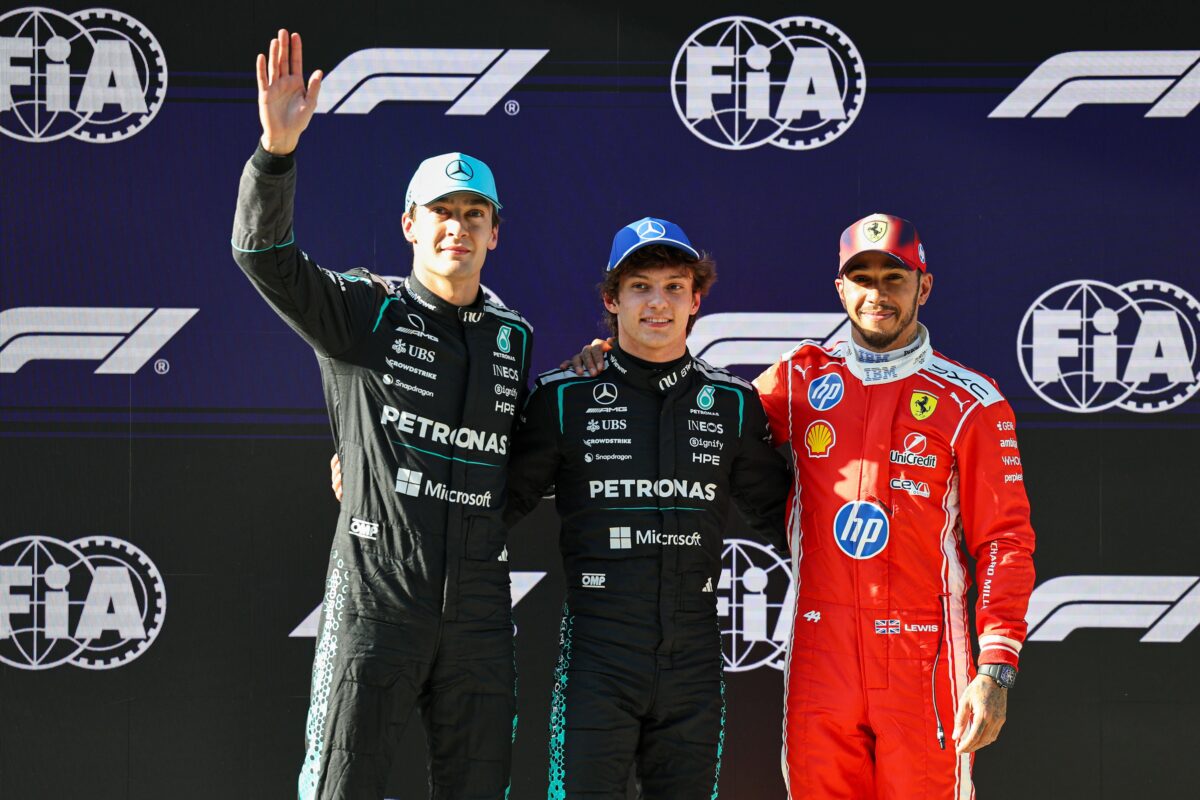 Τζορτζ Ράσελ, Κίμι Αντονέλι και Λιούις Χάμιλτον