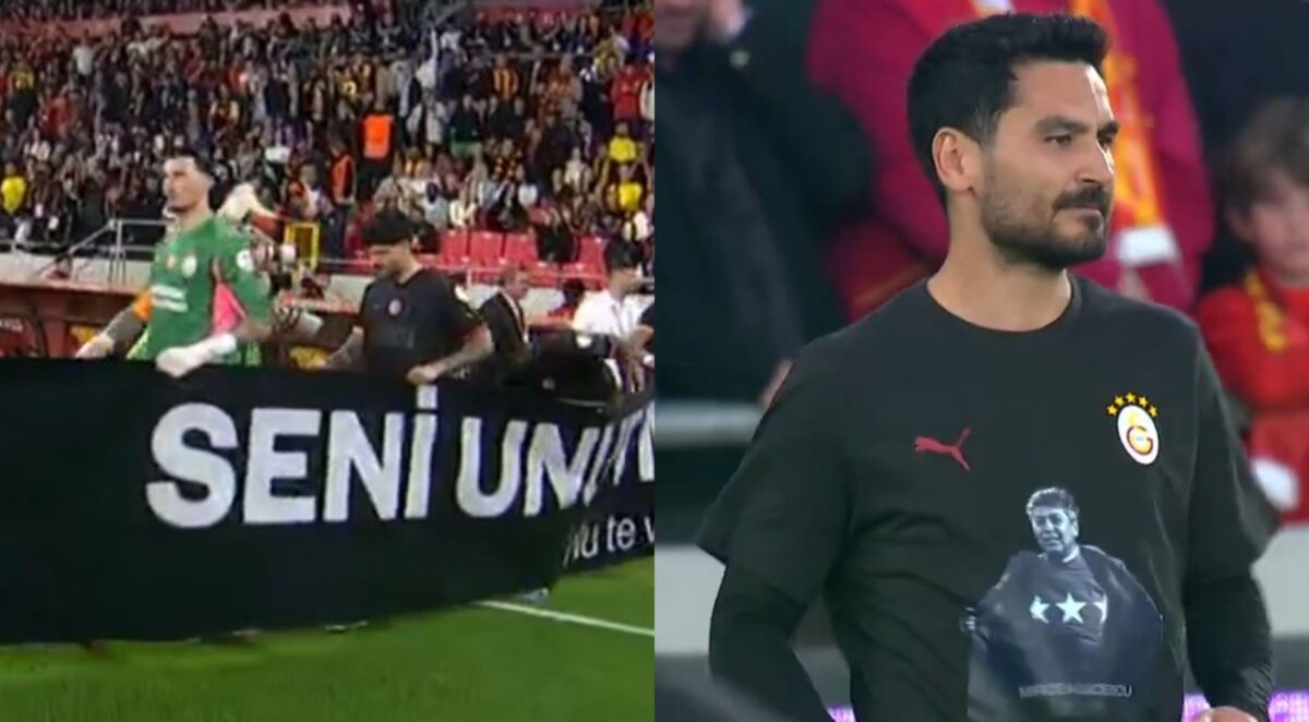 Συγκινητική κίνηση από τη Γαλατασαράι: Οι παίκτες σήκωσαν πανό και φόρεσαν μπλουζάκια με τον Μιρτσέα Λουτσέσκου (vids)