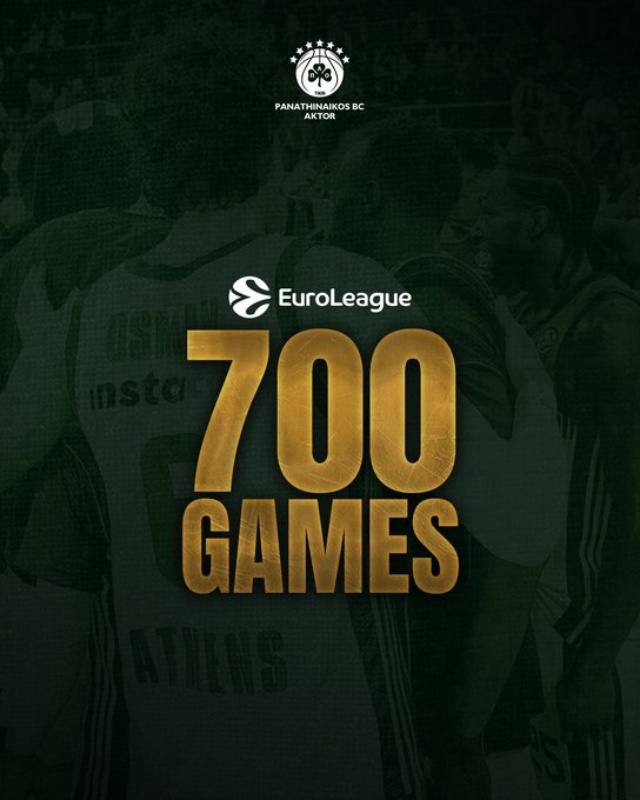 Ιστορικό ορόσημο για τον Παναθηναϊκό που έφτασε τους 700 αγώνες στην EuroLeague