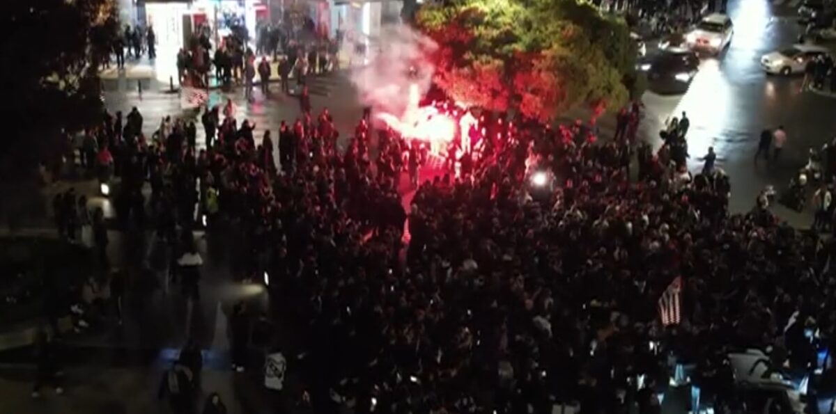 Το «πάρτι» στο Ηράκλειο για τον ΟΦΗ από drone (vid)