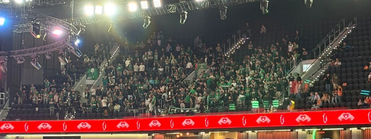 Πήραν θέση και… πρασίνισαν τη Roig Arena οι φίλοι του Παναθηναϊκού (vid)