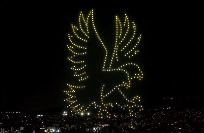 Το εντυπωσιακό drone show πάνω από την «Allwyn Arena» στη φιέστα της ΑΕΚ (vids)